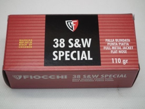 FIOCCHI CARICHE 38 SPL FMJ 110 GR
