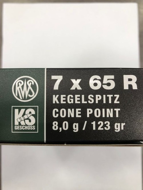 RWS CARICHE 7 X 65 R 123 GR