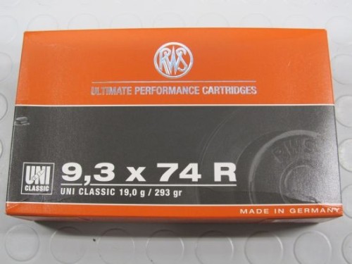 RWS CARICHE 9,3 X 74 R 293 GR