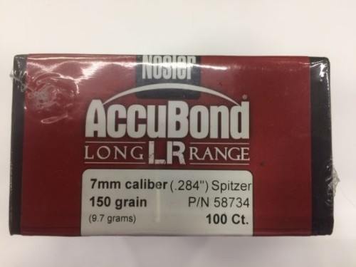 NOSLER PALLE 7MM LONG RANGE 150GR