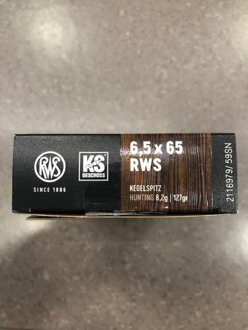 RWS CARICHE 6,5 X 65 GR 127 KS