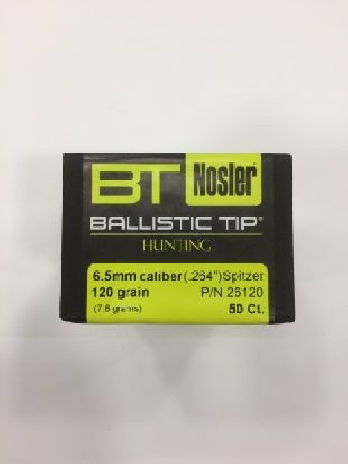 NOSLER B TIP PALLE C6,5 GR 120 QT50