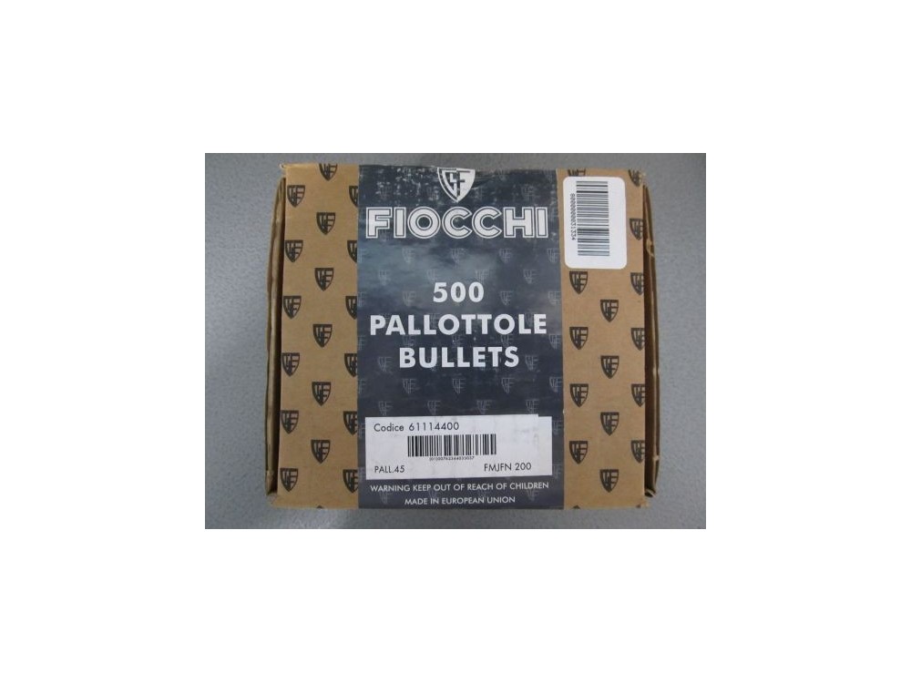 FIOCCHI PALLE BLIND CAL 45 200GR