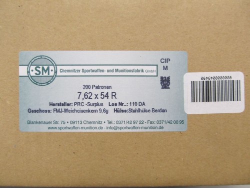 SURPLUS CARICHE 7,62X54R FMJ 148 GR